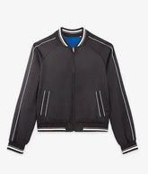 Netflix Series Wednesday Jenna Ortega Black Bomber Jacket